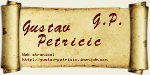 Gustav Petričić vizit kartica
